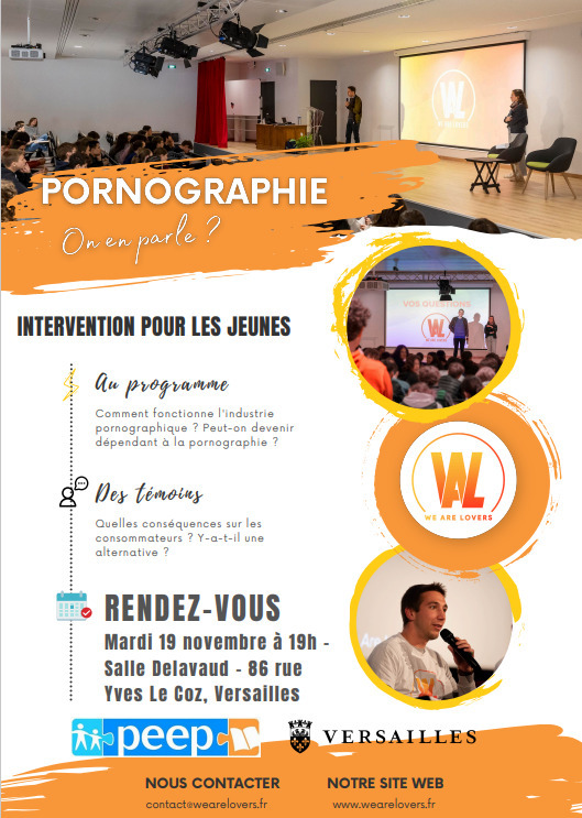 Conférence POUR les jeunes sur les dangers de la pornographie